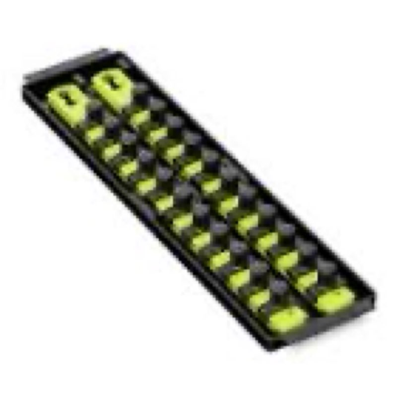 ernst manufacturing 8486 socket boss, premium 2-rail, 3/8 inch-drive socket organizer, 18-inch, orange - made in usa 19-inch 3/8" orange