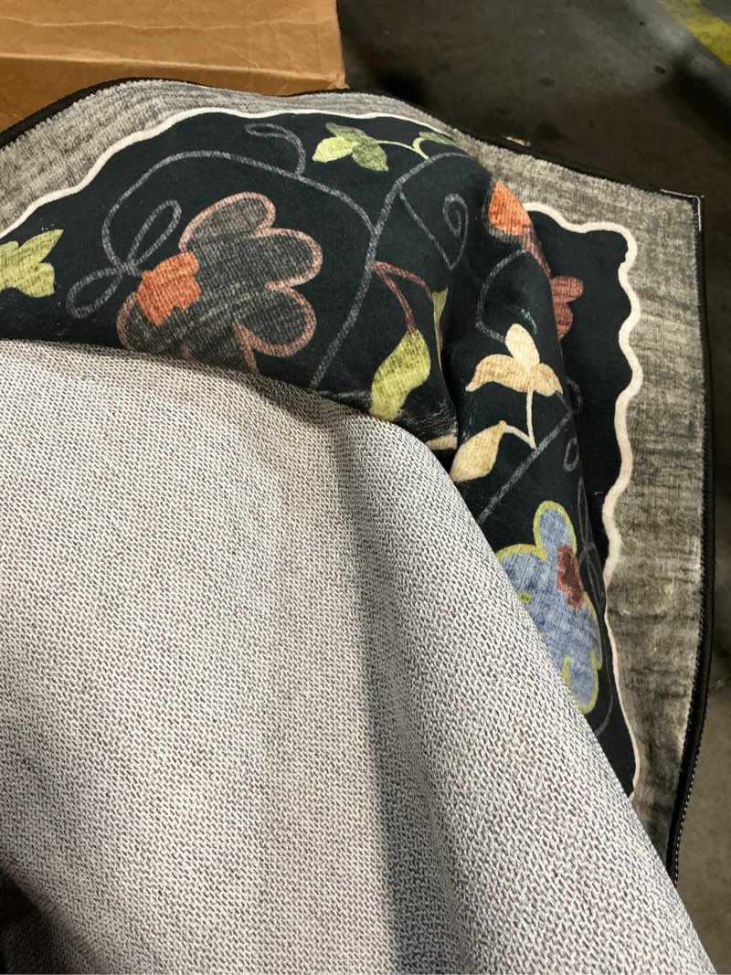 Condition photo showing Good Condition for area rugs 8x10 rug for living room clearance washable boho area rug non slip floral animal cat vintage low pile large rug for living room bedroom farmhouse dining room kids playroom, black