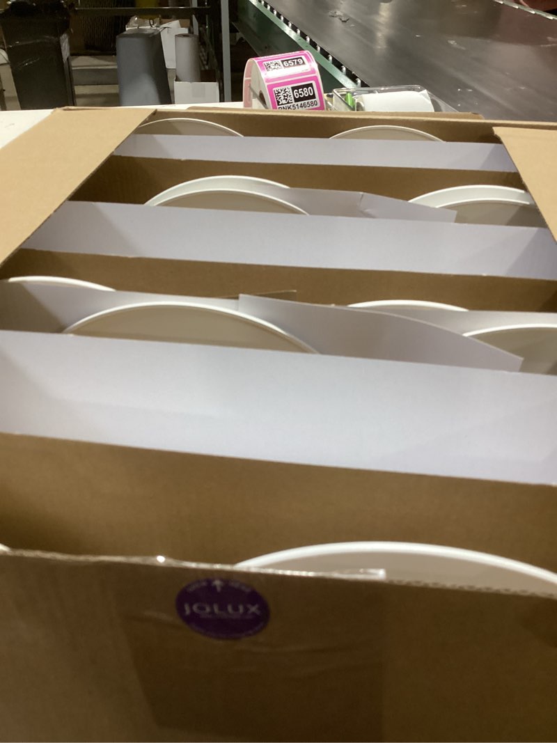 Condition photo showing Good Condition for jolux 12-pack 5/6" retrofit led recessed lighting,12w=60w,5000k daylight,800 lumens,dimmable can lights,damp rated,simple installation adjustable retrofit downlight,etl,bevel trim 5000k(daylight) 5/6" 12w_12pack