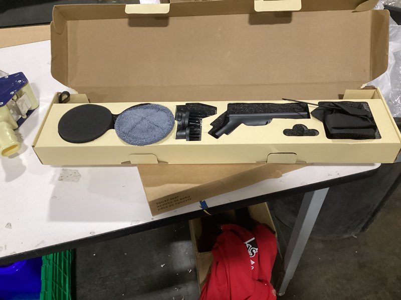 Condition photo showing Good Condition for HOTO Cordless Electric Spin Scrubber, IPX7 Full Body Waterproof Bathroom Cleaning Brush, Max 22 in-lb, Shower Scrubber Brush with Long Handle, 6 Brush Heads, Power Scrubber for Bathroom, Floor, Tile