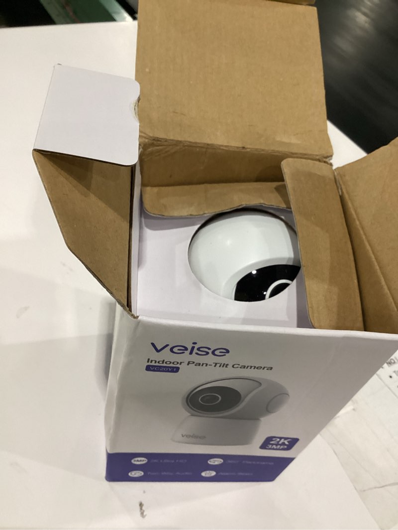 Condition photo showing Good Condition for veise 2k indoor camera for home security, baby monitor, wifi pet dog camera | 180-day cloud storage trial & sd card support, 360° pan & tilt, ai motion detection & tracking, night version, 2-way audio