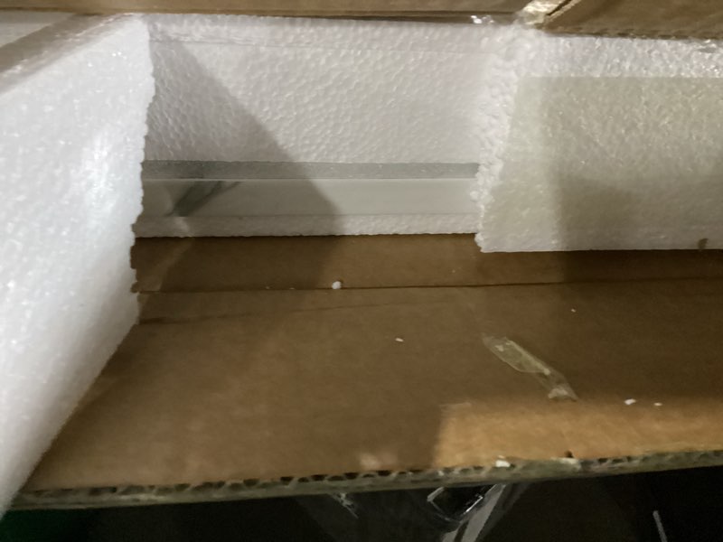 Condition photo showing New/Like New for coeztt folding desk, 31.5" small for bedroom, space saving foldable computer desk for home office, easy assembly, white and gold white and gold 31.5"