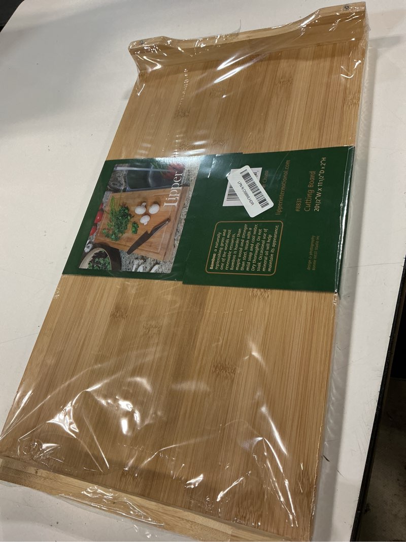 Condition photo showing Good Condition for bamboo lg. over the sink/stove cutting board over-the-sink/stove