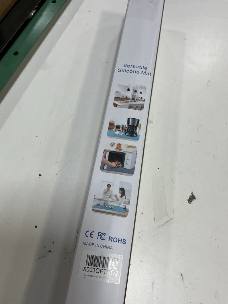 Condition photo showing New/Like New for silicone mat heat resistant mats for countertop, multipurpose large silicone mats for crafts kitchen workbench size 48x24 inches thick 2mm,rolled package,translucent 48"l x 24"w translucent