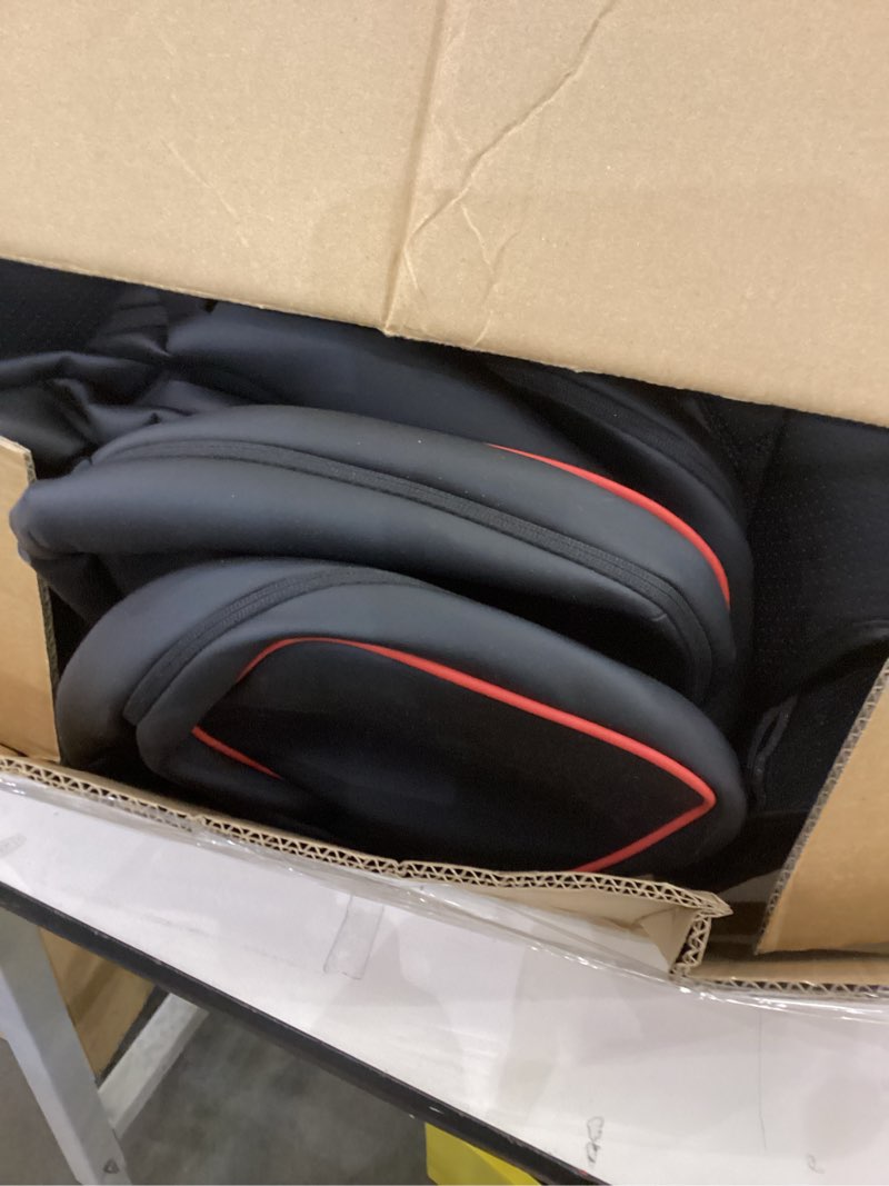 Condition photo showing Good Condition for Custom Seat Covers for Tacoma 4th Gen 2024 2025 Double Cab SR5/TRD Sport/TRD Off-Road/SR Full Set with Console Covers, Waterproof Leather Back and Front Seat Protectors Black Red Black Red Tacoma 2024-2025 Double Cab Full Set