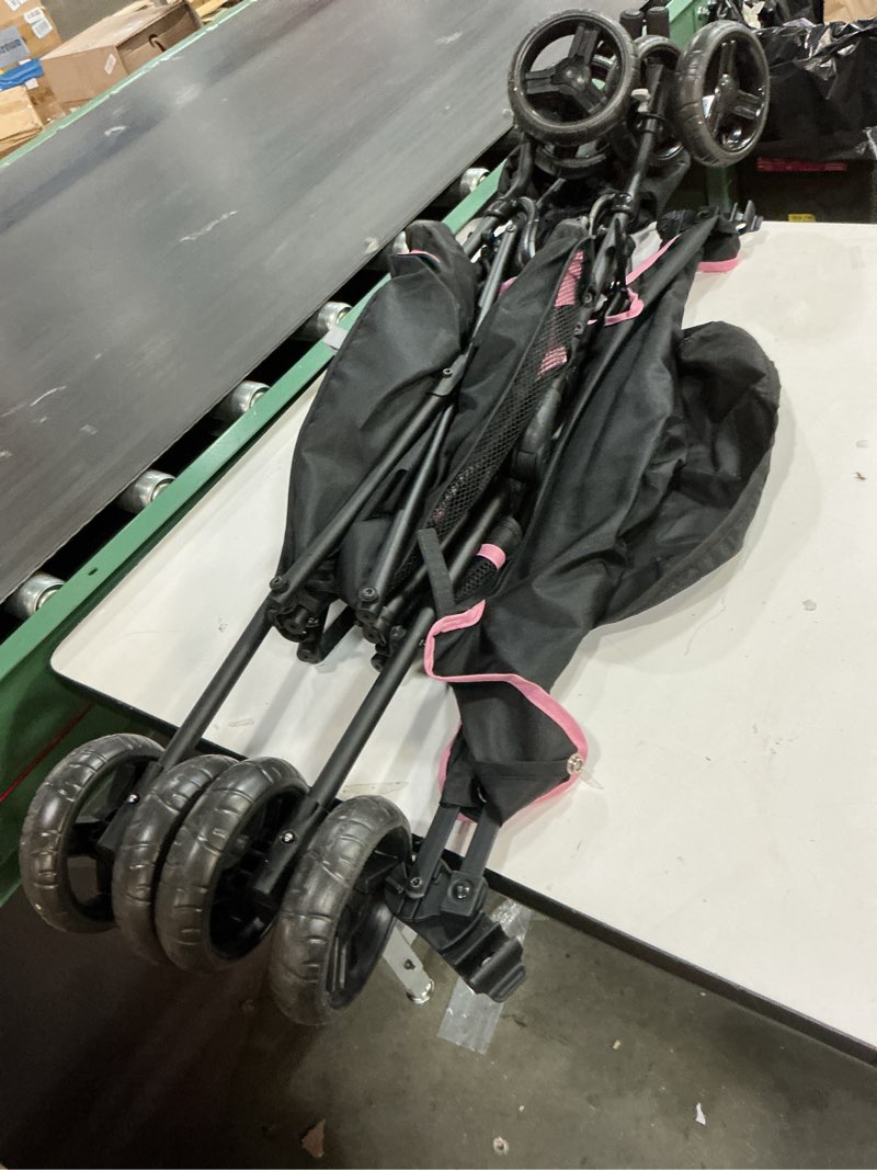 Condition photo showing As Is for Ingenuity 3D Mini Convenience Stroller – Lightweight Stroller with Compact Fold, Multi-Position Recline, Canopy with Pop Out Sun Visor and More – Umbrella Stroller for Travel, Pink