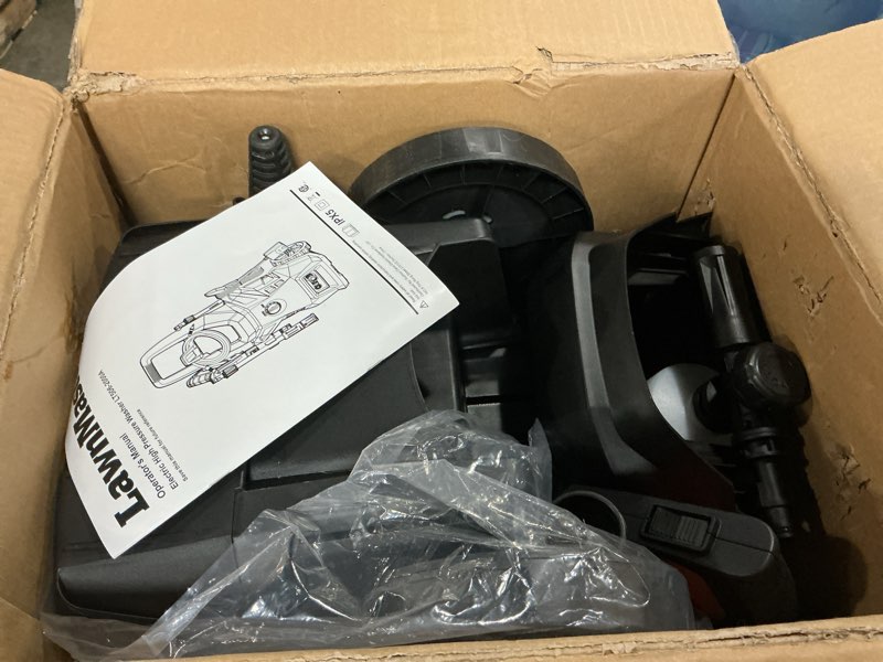 Condition photo showing Good Condition for lawnmaster lt506-2000a electric pressure washer 13 amp 1.4 gpm 2300 max psi csa certified with detergent bottle