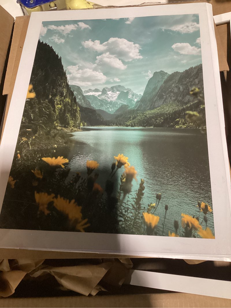 Condition photo showing New/Like New for Picrit 14x18 Picture Frame, Photo Frame for Wall Mounting Display, White White 14x18