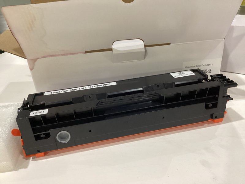 Condition photo showing New/Like New for 20n10k0 20n10 toner cartridge (with chip) compatible with lexmark cs331dw cs431dw cx331adwe cx431adw printers - 20n10k0 black toner (1-pack, 1,500 pages)