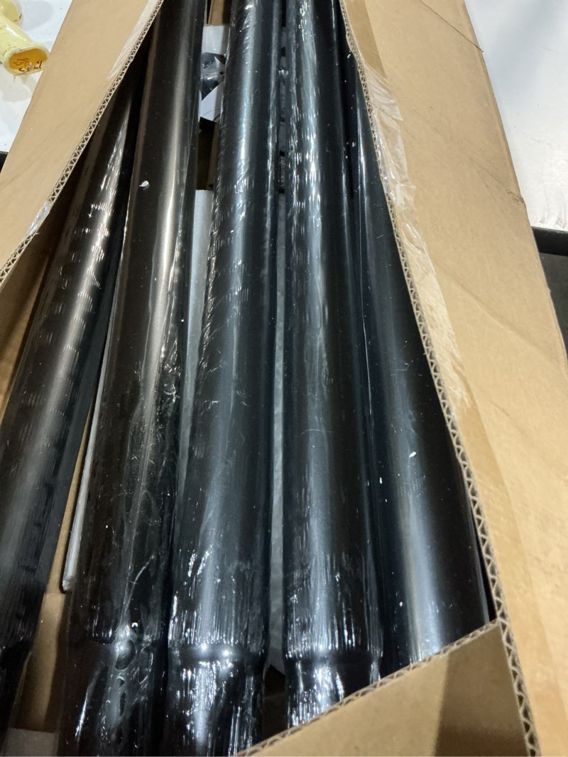 Condition photo showing New/Like New for 25ft heavy duty flag pole with solar light,12 gauge extra thick aluminum flagpole kit, residential flag pole for outside house in ground, with 3x5 american flag for outdoor commercial use,black 12 gauge-25 ft