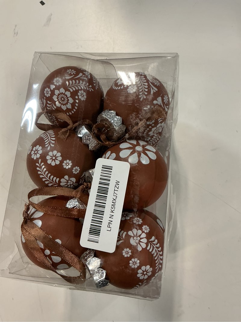 Condition photo showing New/Like New for ShinyRelief 12 Pcs Platos De Barro Mexican Christmas Ornaments 2.36 Inch Cielito Lindo Terracotta Xmas Tree Shatterproof Hanging Ball for Talavera Party Hispanic Home Farmhouse Decor Gift 12 Bohemian