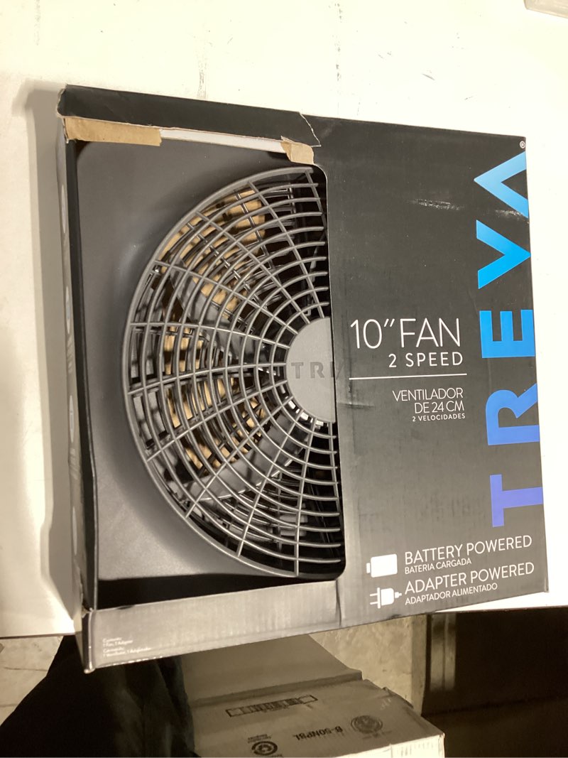 Condition photo showing Good Condition for o2cool treva 10-inch portable desktop air circulation battery fan, 2 speed, compact folding & tilt design, with ac adapter (graphite)