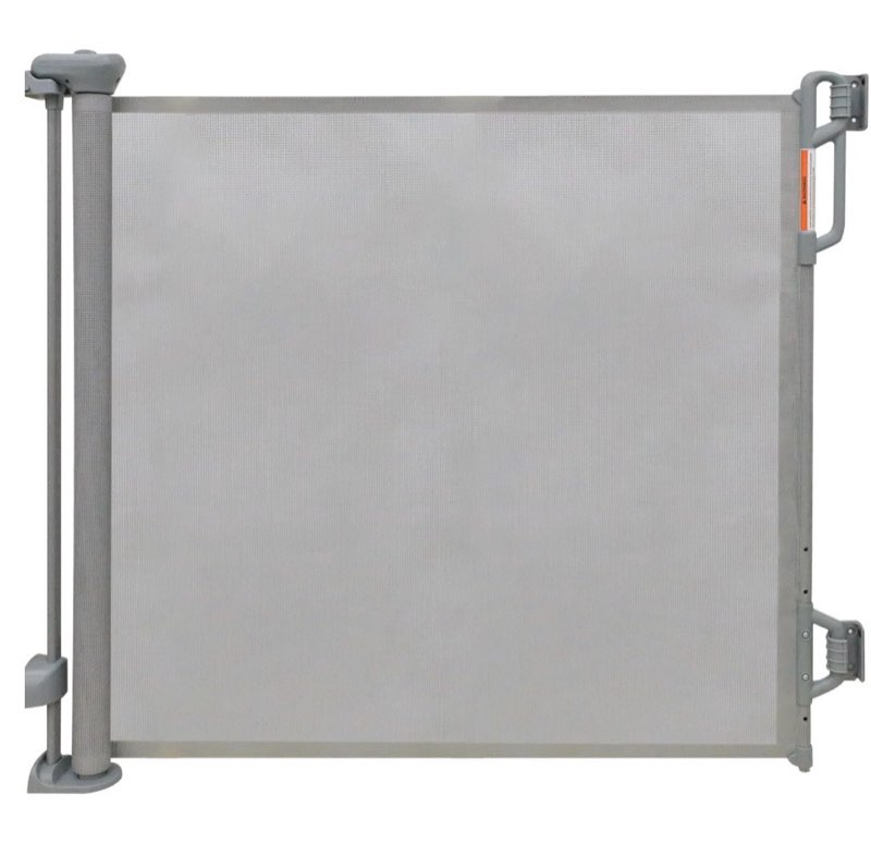 Cideny Retractable Baby Gate for Stairs, 55" Wide Mesh Dog Gate Indoor, 34'' Tall Child Gate for Doo