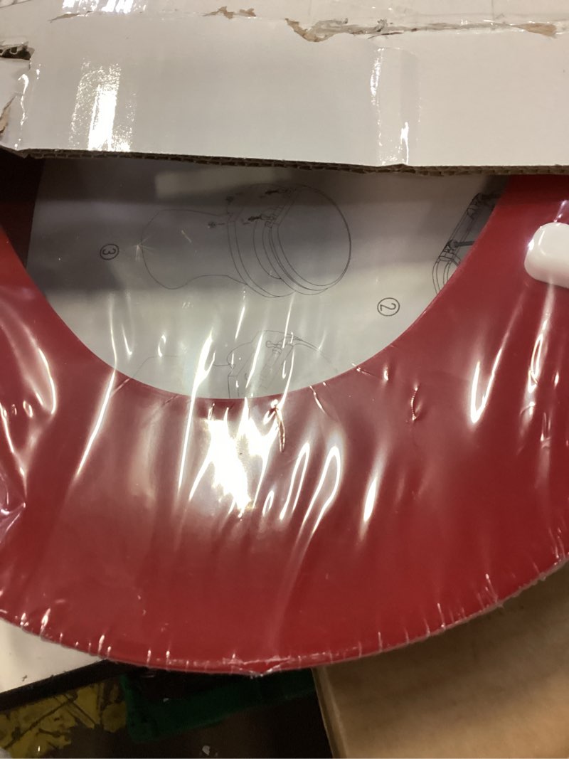 Condition photo showing Good Condition for red elongated toilet seat natural wood toilet seat with zinc alloy hinges, easy to install also easy to clean, scratch resistant toilet seat by angol shiold (elongated, red) elongated red