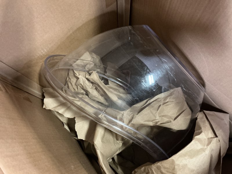 Condition photo showing As Is for Milk Bath Tub for Baby Photography - Clear Acrylic Oval Photo Prop Tub, 18.8" × 13.7" × 10.8", Curved Rim & Wide Base for Newborn & Sitter Sessions, Photographers & Parents