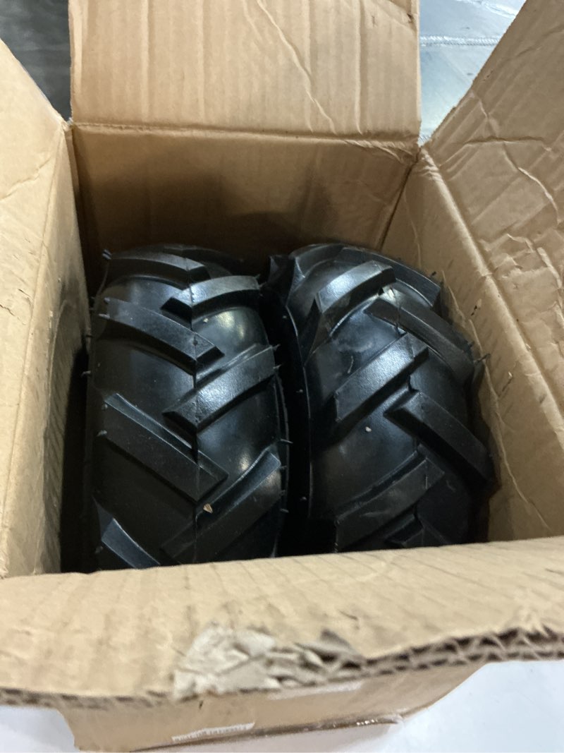 Condition photo showing Good Condition for 11x4.00-4" Tiller Tire and Wheel (3/4" Axle Size), 3-1/8" Centered Hub, Compatible with Craftsman & Troy-Bilt Tiller Garden Trailer, Tractor, Tillers, and Snowblower Tire