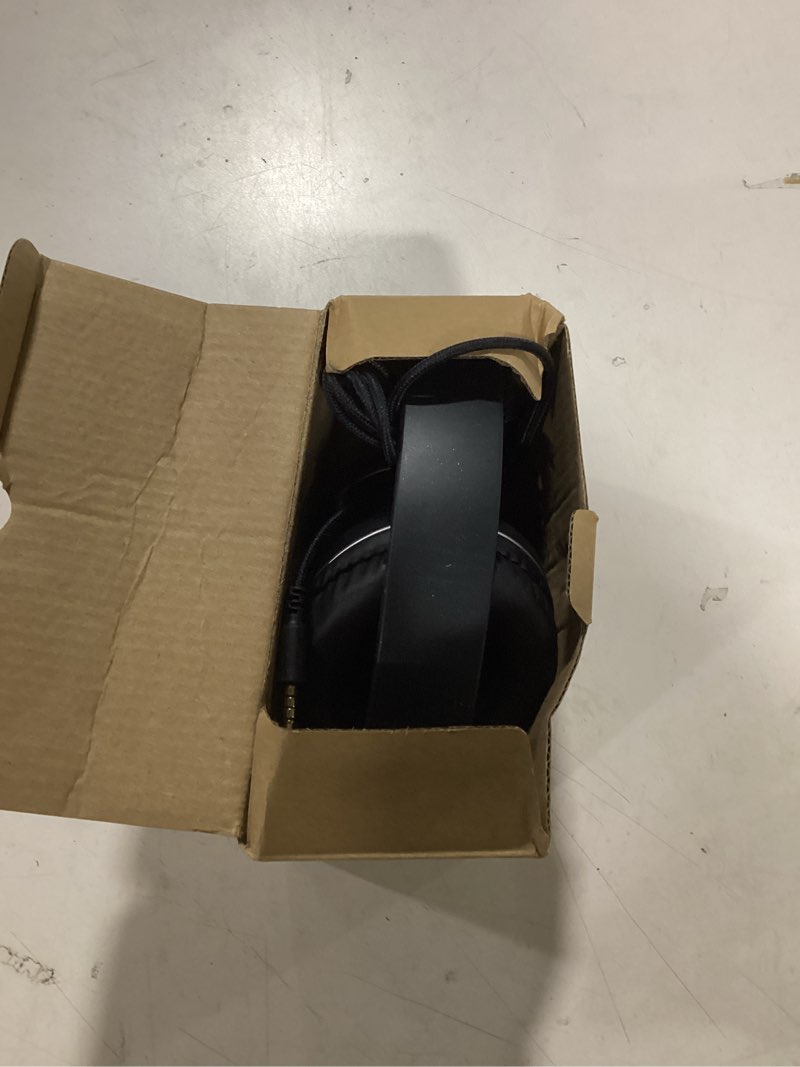 Condition photo showing As Is for LORELEI X6 Over-Ear Wired Stereo Bass Headphones with Microphone, Lightweight, Foldable & Portable with 1.45M No-Tangle for Smartphone, Tablet, MP3/4, Space Black