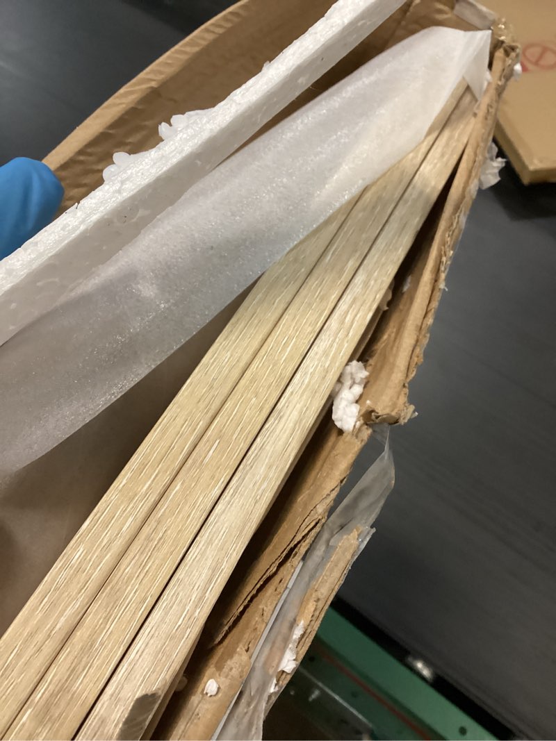 Condition photo showing As Is for 16x24 Frame Set of 3, Natural Wood Grain 16x24 Poster Frame for Gallery Wall Mounting (3 Pack,Natural) 16x24 - 3 pack Natural