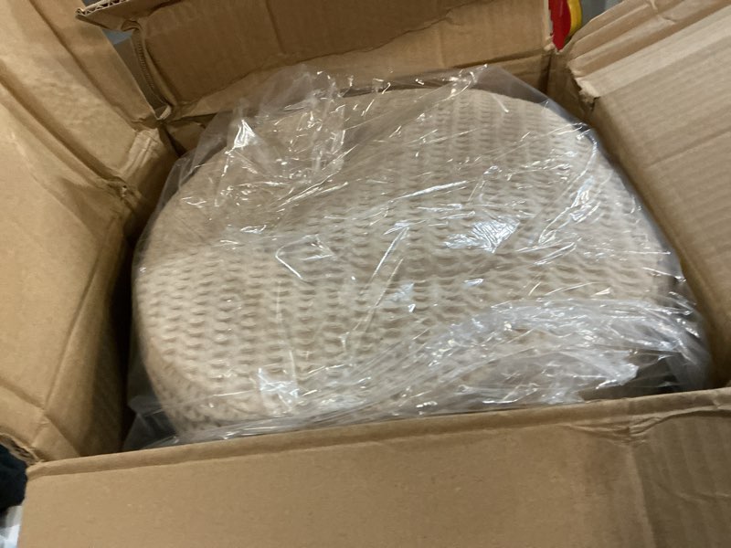 Condition photo showing Good Condition for levtex home cloud waffle full/queen comforter set (90x94in) with 2 pillow shams (26x20in) - solid waffle cotton texture - taupe - 100% cotton full/queen size comforter set - soft, pre-washed full/queen comforter taupe
