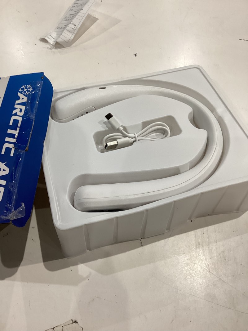 Condition photo showing Good Condition for arctic air freedom neck cooler, portable neck fan with 3 fan speeds, usb charging, 6-hour battery