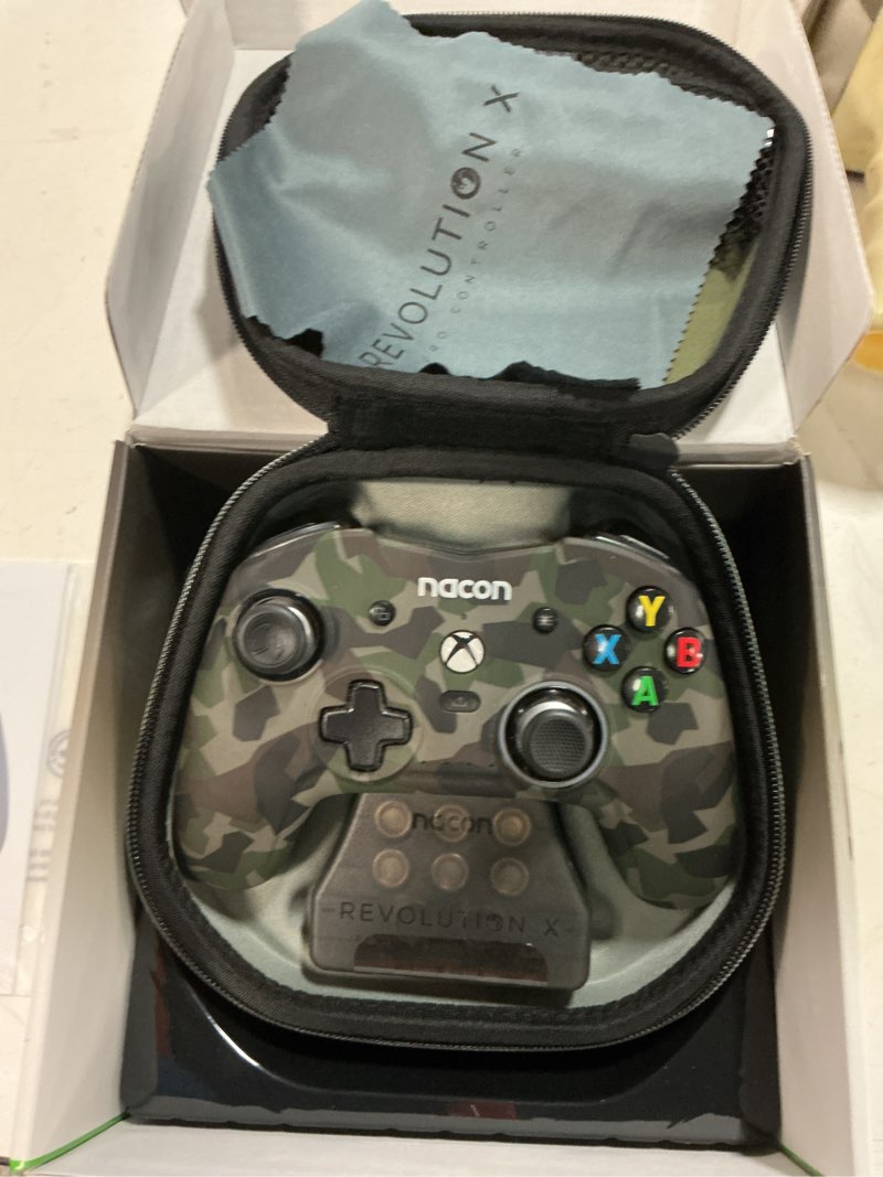 Condition photo showing As Is for nacon revolution x controller field camo - xbox series x|s and xbox one