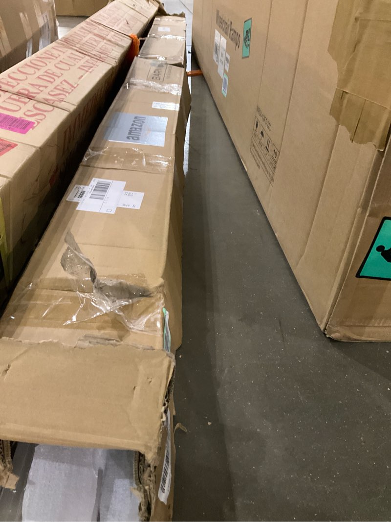 Condition photo showing As Is for BARNSMITH 8FT/96 Bypass Door Hardware,Heavy Duty Aluminum Sliding Closet Door Hardware with Finger Pulls for 2 Doors System,Sturdy and Smoothly,Fit Door Thickness 1 3/8" or 1 3/4",Easy to Insatll 8ft/96"