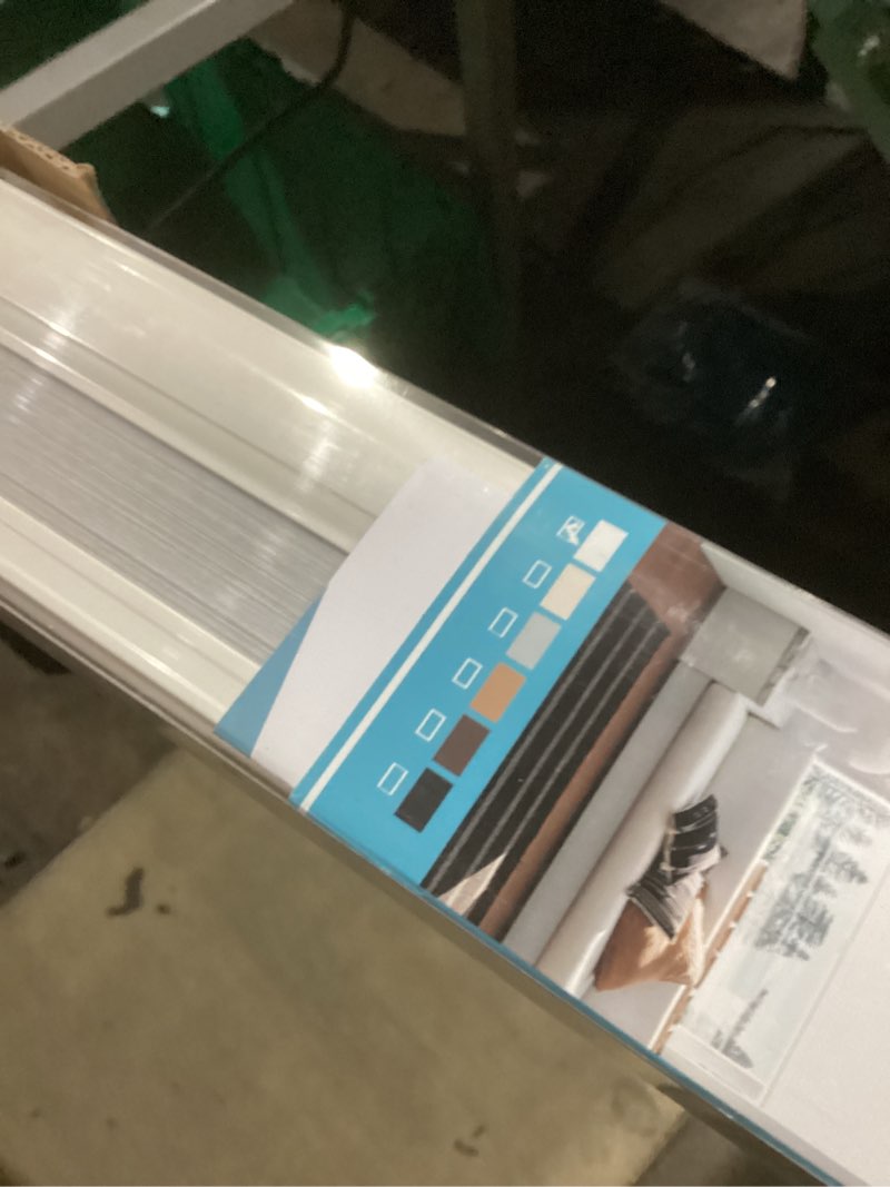Condition photo showing New/Like New for changshade cordless cellular shades, blackout honeycomb shades for windows, pull down pleated blinds, easy to install for indoor windows and french doors,53" w x 72" h, white blackout white 53"w x 72"h