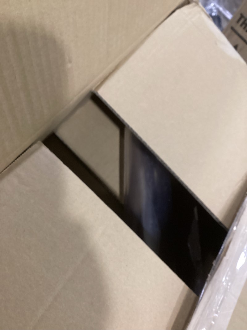 Condition photo showing As Is for Non-Slip Square Vinyl Desk Top Pad for Coffee Table Writing Desk Dining Table Kitchen Countertop Dresser Coffee TV Table Clear PVC Table Top Protector 23x23 Inch Water Resistant Clear Rectangle 1.5mm 23" x 23"