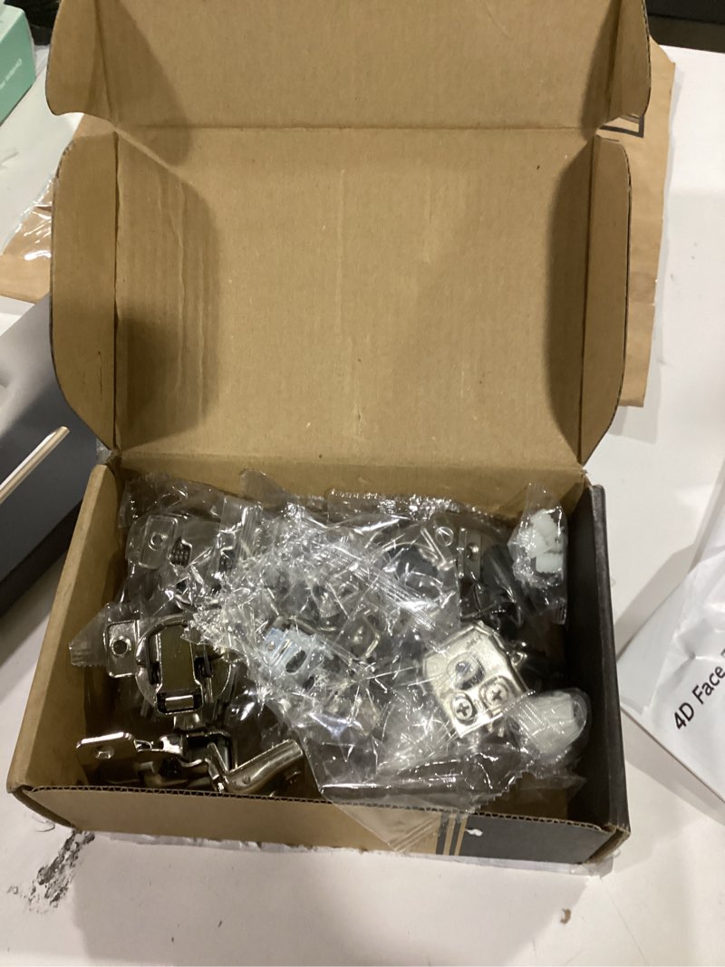 Condition photo showing New/Like New for Chibery 10 Pack 1-1/4" 4D Overlay Soft Close Concealed Hinges for Face Frame Door, Control Closing Speed, Smooth Slow Self Close Hinges, Satin Nickel, 105° Open Angle Stainless Steel Cabinet Hinges 1-1/4 inch Overlay 10 Pack