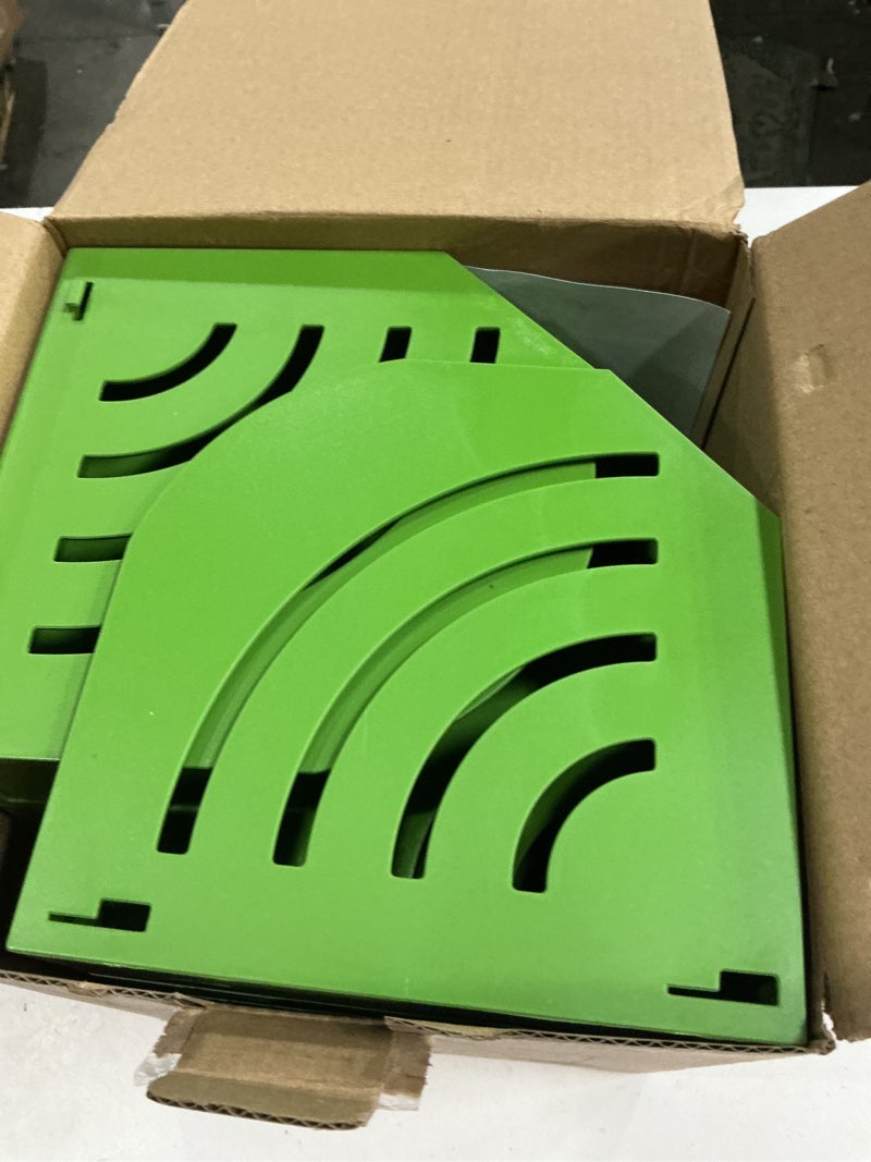 Condition photo showing New/Like New for 6 inch sanding disc storage box, sandpaper organizer with 10 bins – space-saving storage rack, offset snap-on connection, grit classification, efficient organization, green 10 bins green