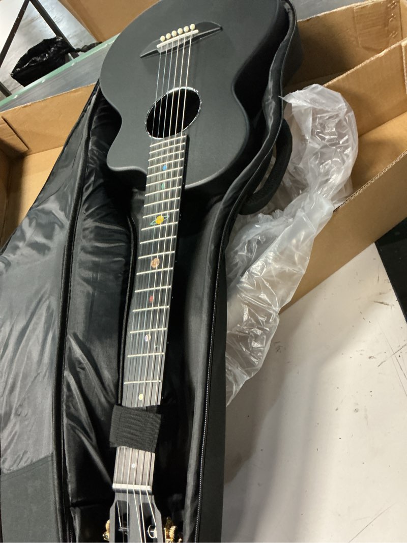 Condition photo showing Good Condition for natasha carbon fiber acoustic guitar, 38-inch nylon-string guitarra,durable 6-string ultra-thin guitar for beginners (black)