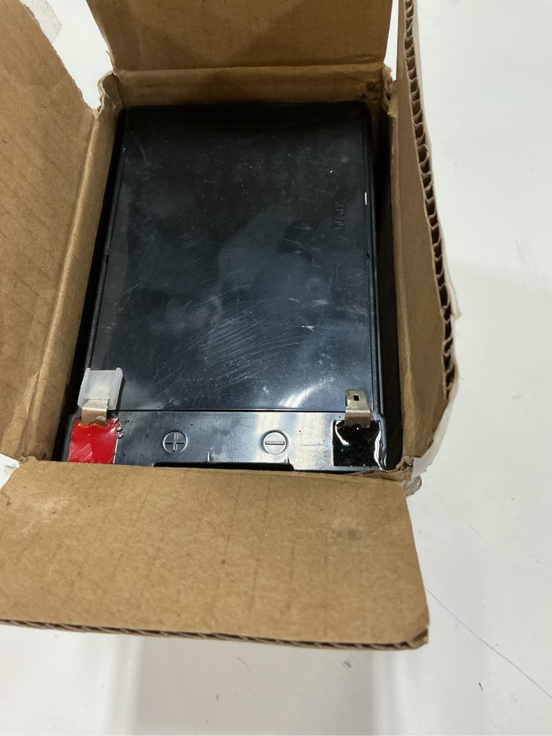 Condition photo showing As Is for interstate batteries 12v 12ah battery (f2 terminal) sla agm vrla rechargeable replacement for electric fences, generators, medical devices, universal power (sla1104) 1 pack