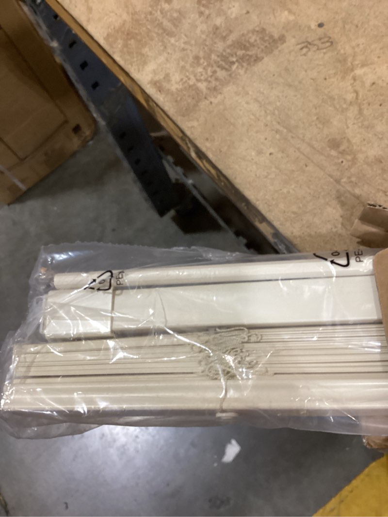 Condition photo showing Good Condition for lazblinds no tools no drill 1" vinyl mini blinds, cordless blinds for windows, light filtering horizontal window blinds & shades, 40" w x 48" h, cream cordless-cream 40" w x 48" h