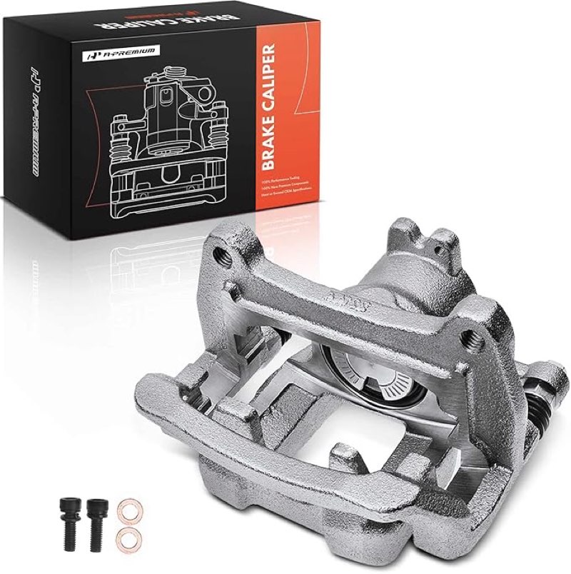 A-Premium Disc Brake Caliper Assembly with Bracket Compatible with Select Buick, Cadillac, Chevrolet & GMC Models - Enclave & Traverse 2018-2021, Blazer 2019-2021, Acadia XT5 XT6 - Rear (Similar to the stock photo )