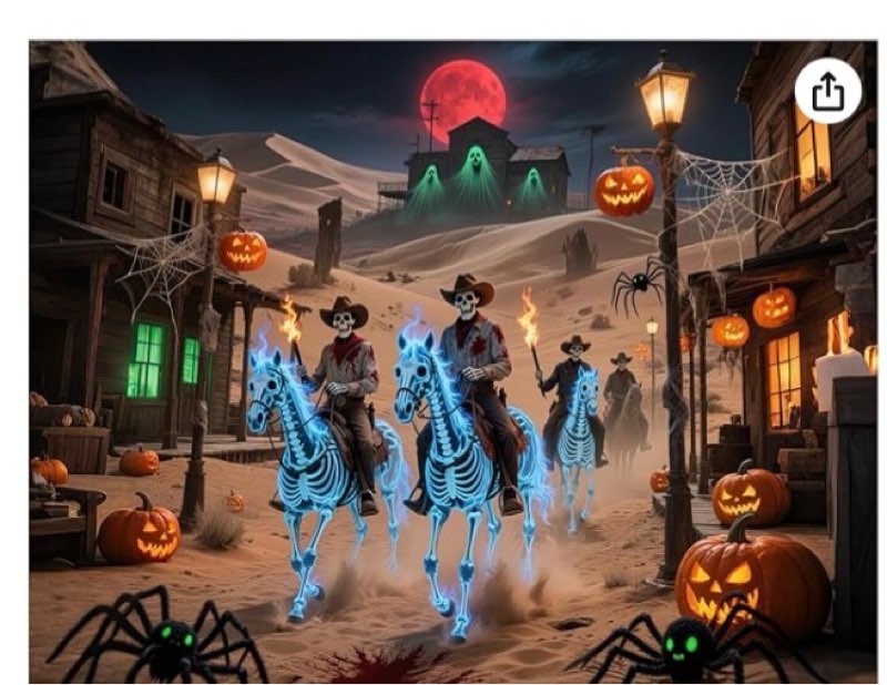 YYNXSY 10X8FT Halloween Western Cowboy Background Photography Pumpkin Lanterns Wild West Creepy Bann