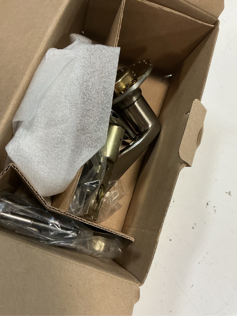 Condition photo showing Good Condition for schlage f59 acc 619 lh accent interior left-handed lever with deadbolt, satin nickel (interior half only)