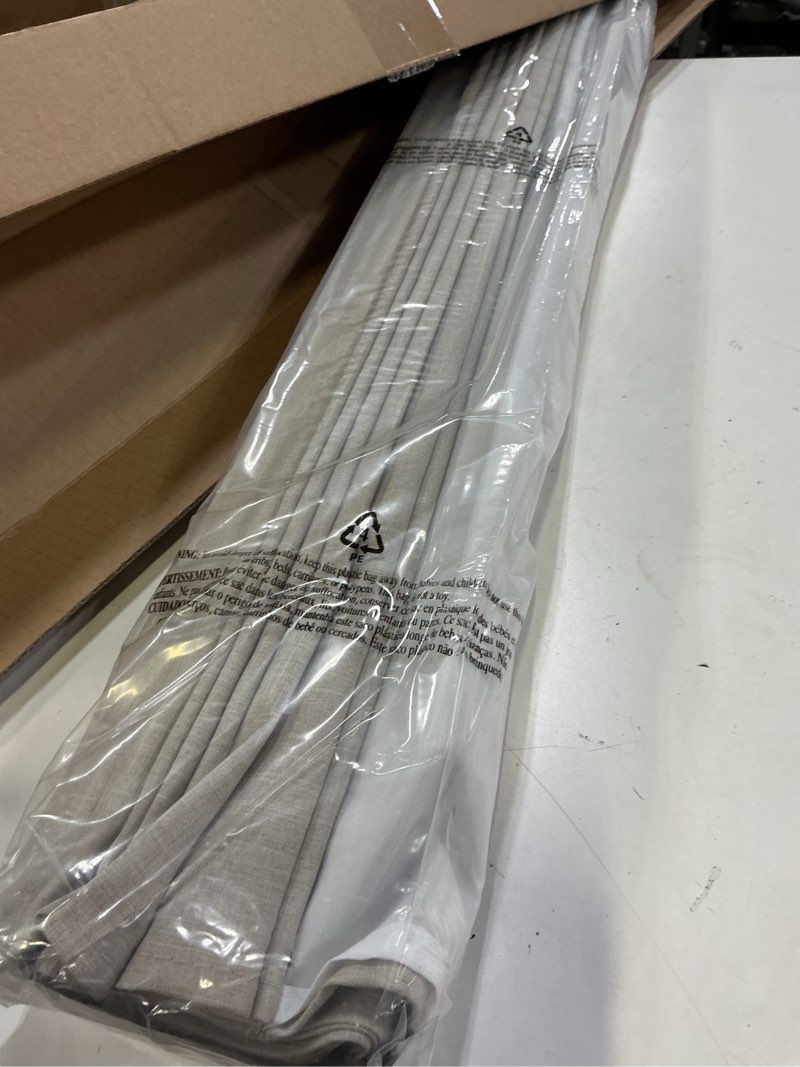 Condition photo showing Good Condition for chicology roman shades for windows , window treatments , roman shades , roman window shades , room darkening shades , window shades , 34"w x 64"h , belgian flax (privacy & light filtering) belgian flax (privacy & light filtering) 34"w x 64"h