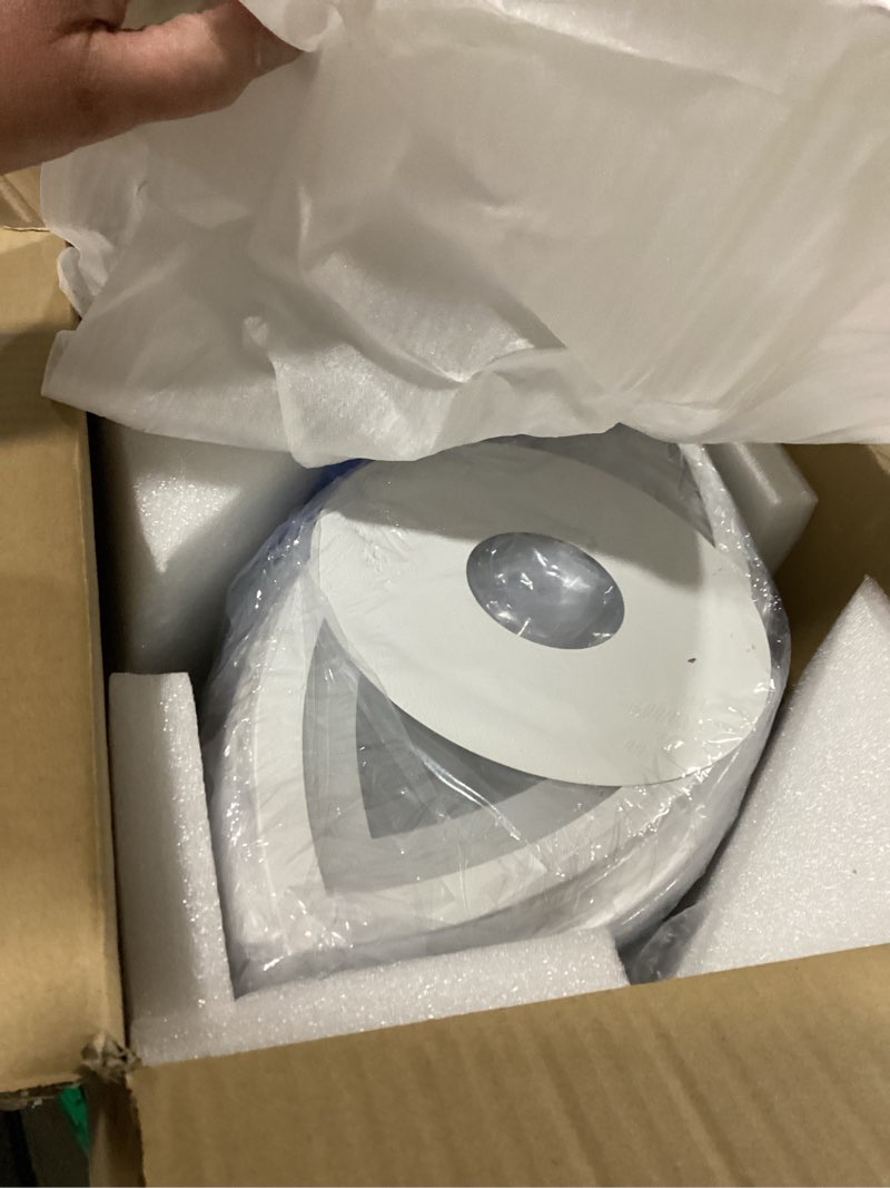 Condition photo showing As Is for 35" ceiling fans with lights and remote,low profile ceiling fan 6 speed super quiet reversible motor,modern ceiling fan with 3 color stepless dimmable for bedroom/living room/kids room(white) white2
