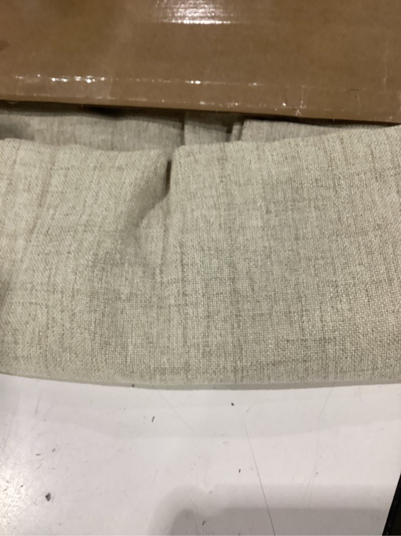 Condition photo showing New/Like New for owenie linen valances for windows 1 pcs, light filtering textured farmhouse short small valance curtains for bathroom basement living room bedroom, rod pocket half curtains over sink, 52wx14l inch linen 52"w x 14"l (pack of 1)