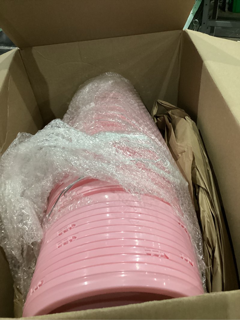 Condition photo showing Good Condition for tioncy 10 pcs 2 gallon plastic bucket with lid heavy duty 2 gallon bucket pail with lid handle for storage container home household cleaning (light pink) light pink 10