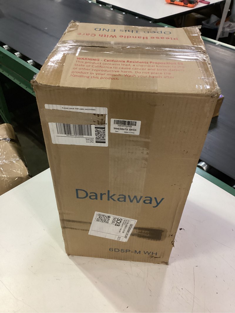 Condition photo showing New/Like New for darkaway outdoor post lights lamp posts outdoor lighting, waterproof aluminum post lights exterior light fixtures with glass,fence pole lights for yard patio garage black medium , 1 pack