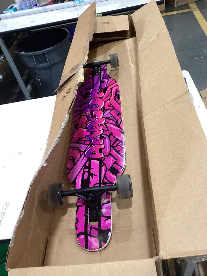 Condition photo showing Good Condition for amrgot 42 inches complete longborads drop through deck concave cruise professional longboards skeleton and flower
