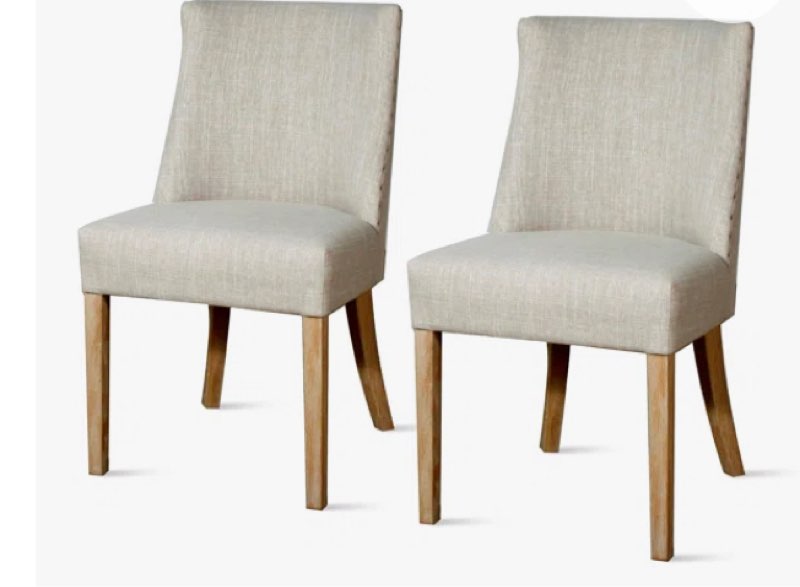 Parsons Upholstered Dining Chair Solid Wood Side Chair Upholstery Color: Beige