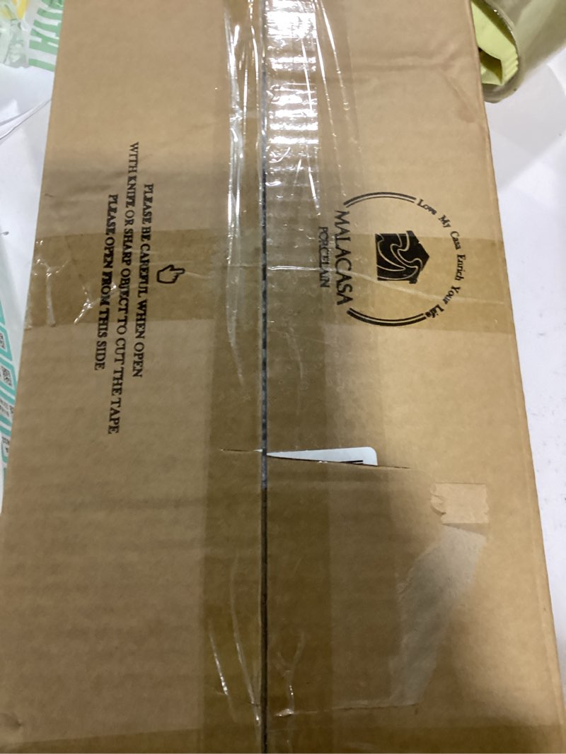 Condition photo showing New/Like New for MALACASA 3 Tier Serving Tray, Porcelain Tiered Cupcake Stand, Ceramic Elevated Serving Platter with 