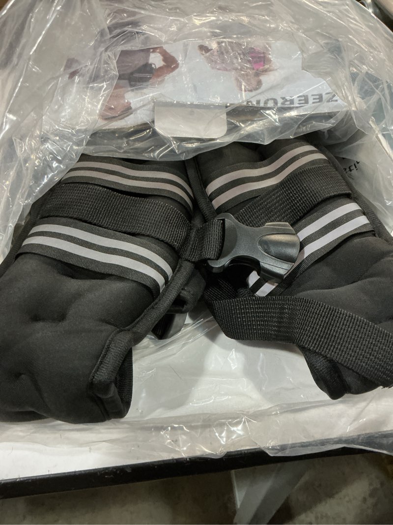 Condition photo showing Good Condition for zeerun weighted vest, 6lb/8lb/10lb/12lb/15lb/18lb/20lb/24lb/30lb for men women, reflective stripe adjustable buckle, comfortable durable rucking vest for walking running strength training 10 lb black