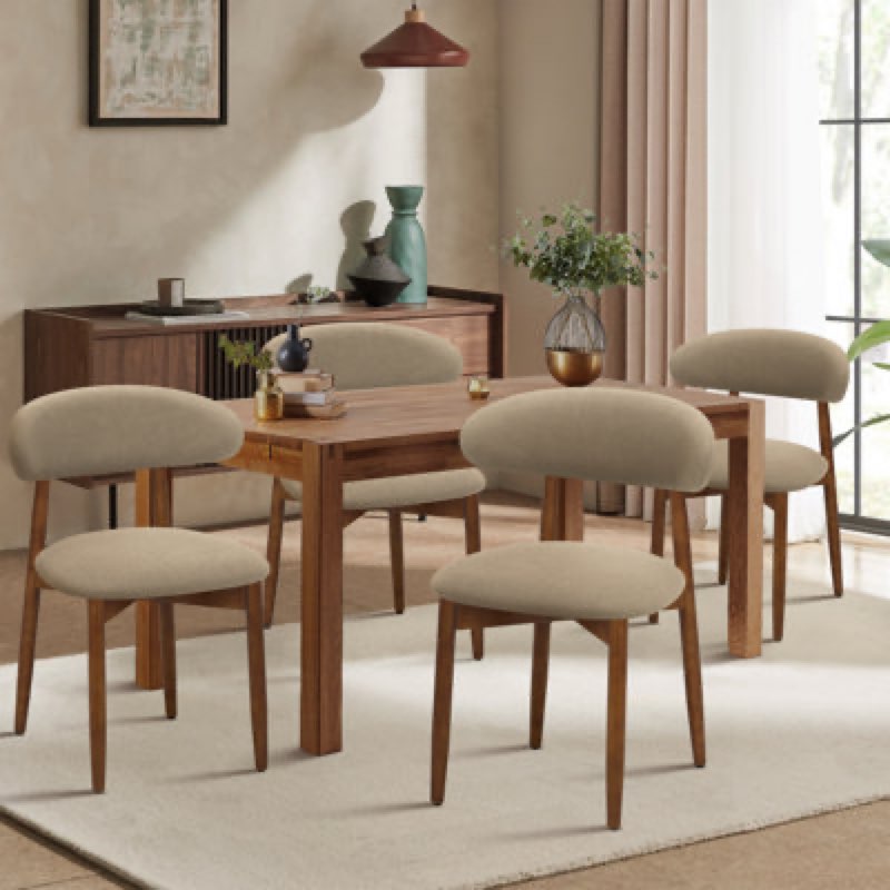 Maylon Upholstered Solid Wood Side Chair Dining Chairs
