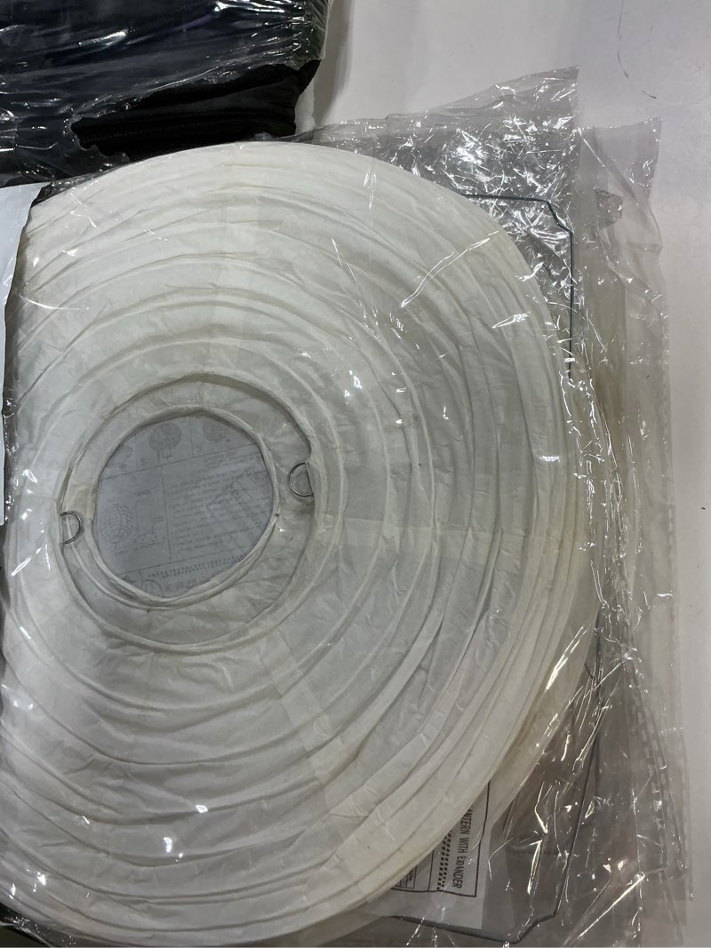 Condition photo showing Good Condition for 12Pcs 12inches White Paper Lanterns,Halloween Decoration Paper Lanterns, Chinese Lanterns Hanging Ro