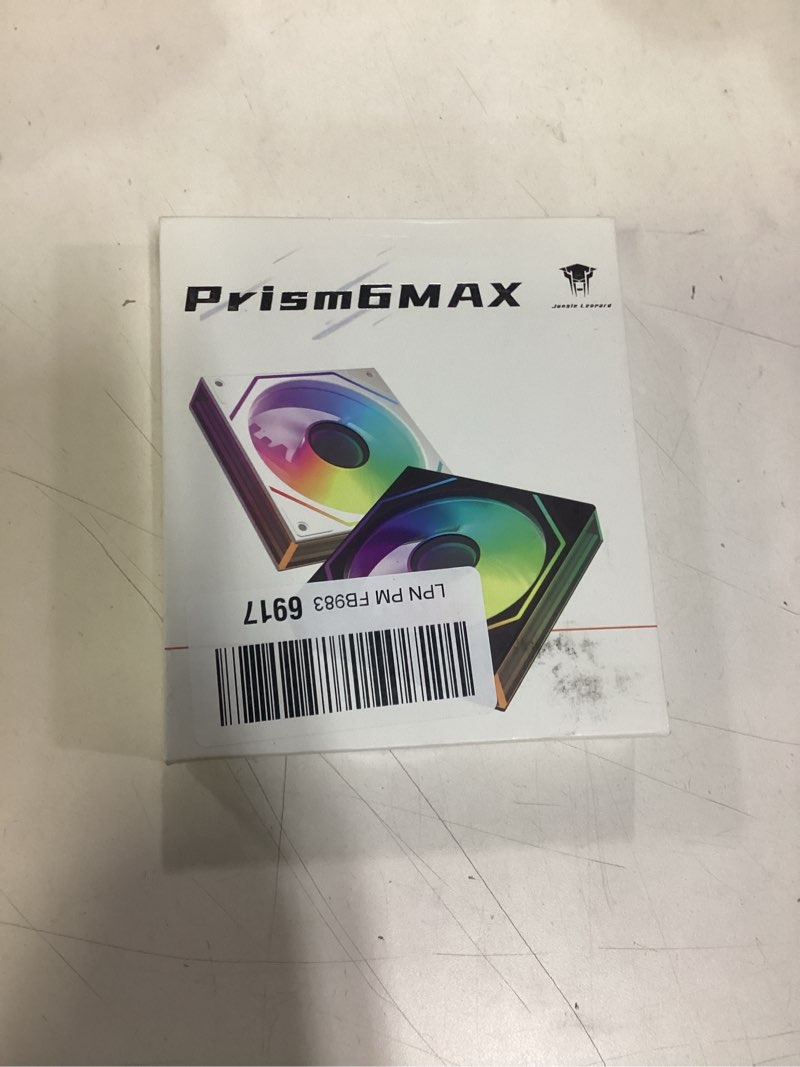 Condition photo showing New/Like New for Jungle Leopard Prism6 MAX 120mm ARGB PC Case Fan - 3-Sided Infinite Mirror & Axis Infinite Mirror Light Effect?800-1850±10% RPM 120mm PWM Case Fan(White-1Pack) JL Prism6 MAX WH White