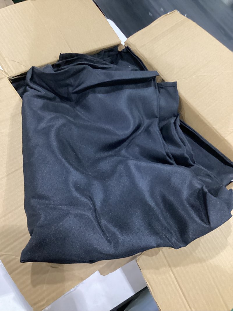 Condition photo showing New/Like New for 70x120 table cloth - 6 pack rectangular black washable stain and wrinkle resistant polyester table cover for dining tables, various parties and camping (black) black 70x120 in - 6 pack