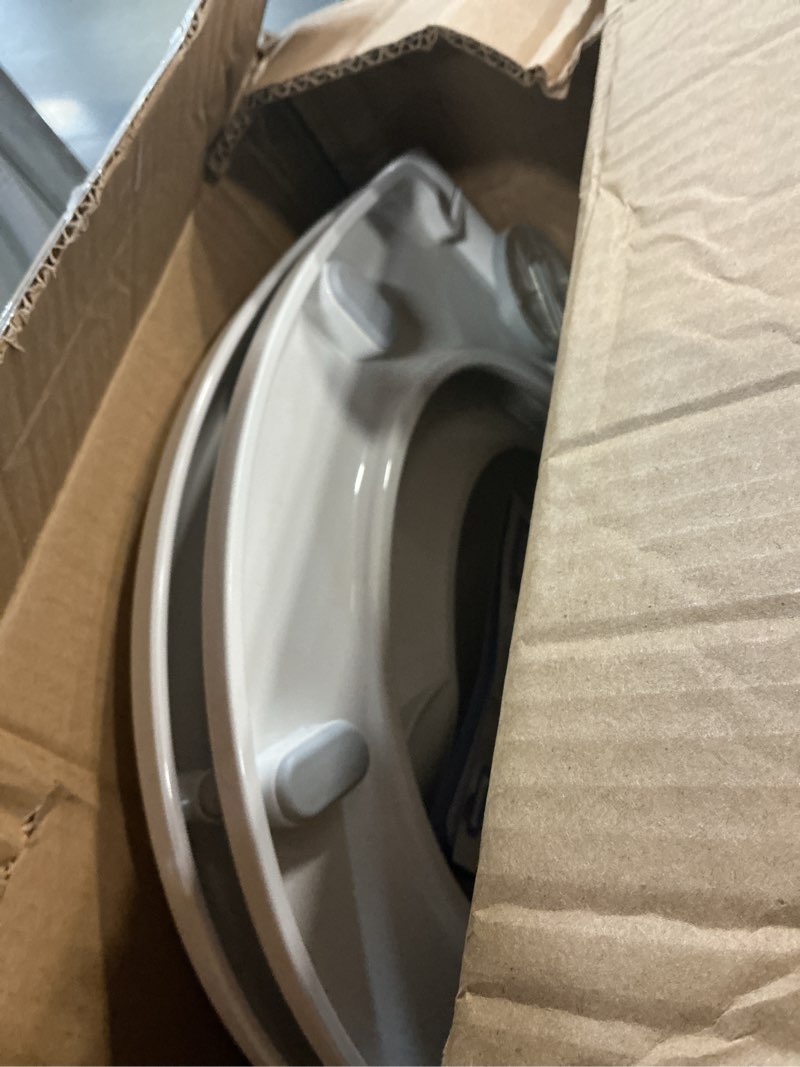 Condition photo showing As Is for quick flip toilet seat with built-in potty & splash guard for toddler training, slow close - jool baby (round)